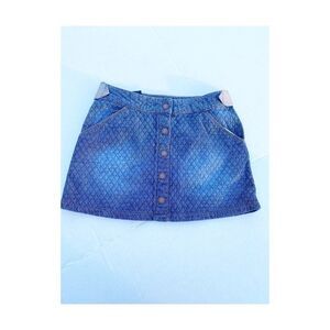 Benetton Jeans Quilted Pockets Mini Skirt Girls